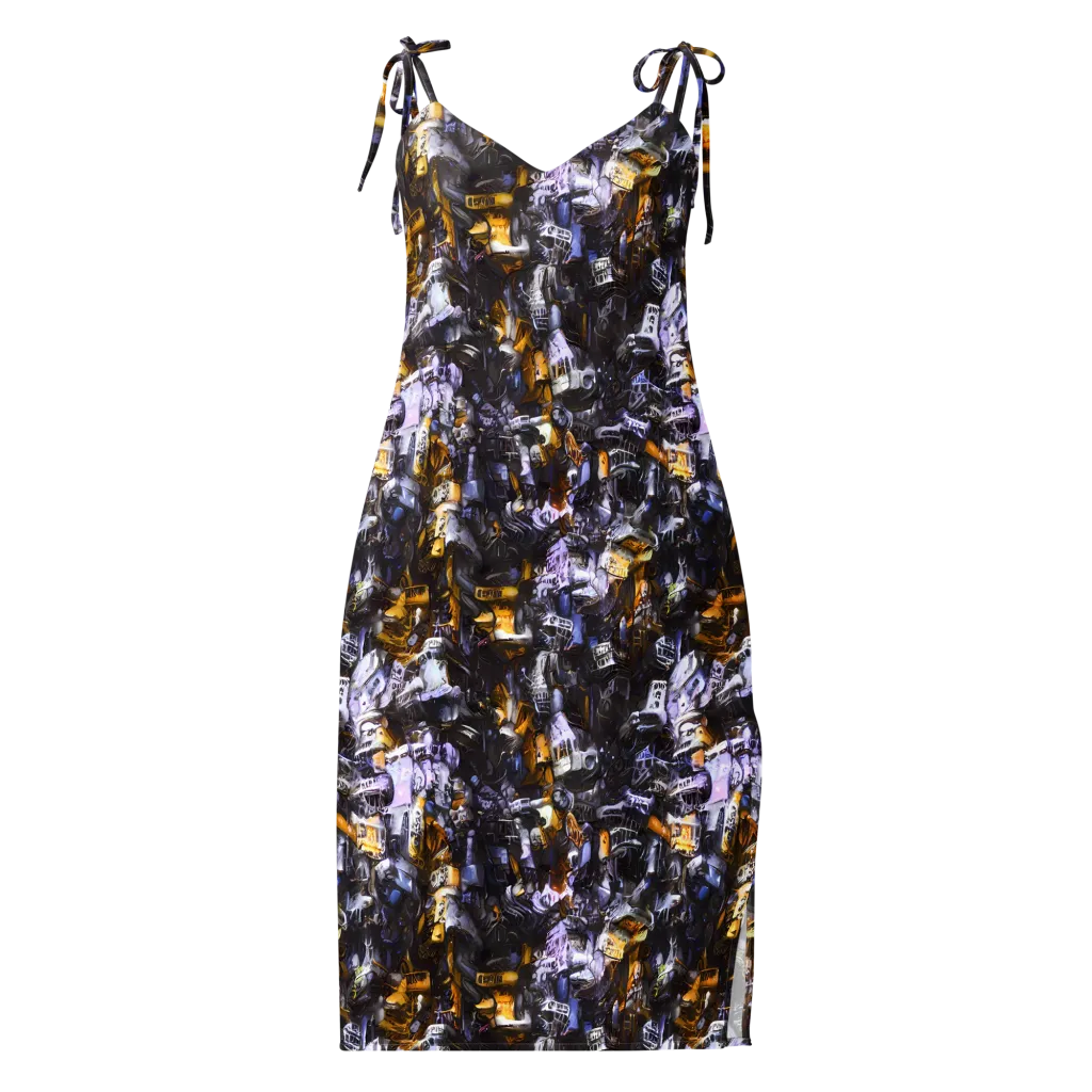Gilded Bone Riot on Slip Dress — Front