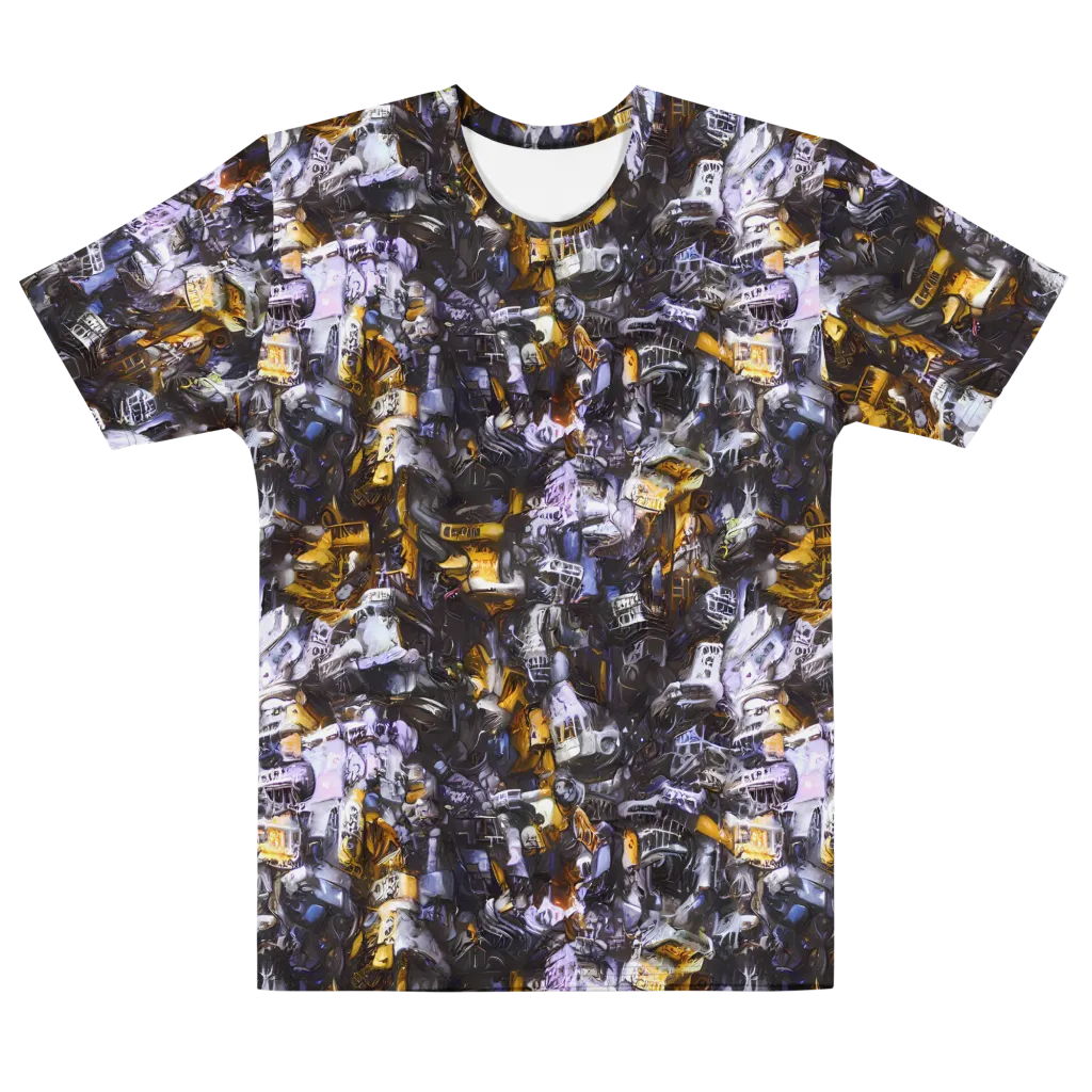 Gilded Bone Riot on Men's Cotton Crew Neck T-Shirt — Front