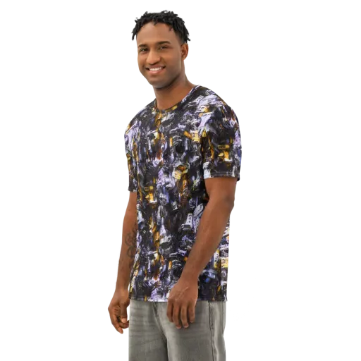 Gilded Bone Riot on a Men's Cotton Crew Neck T-Shirt