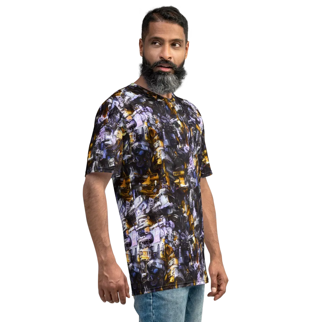 Gilded Bone Riot on Men's Crew Neck T-Shirt — Right