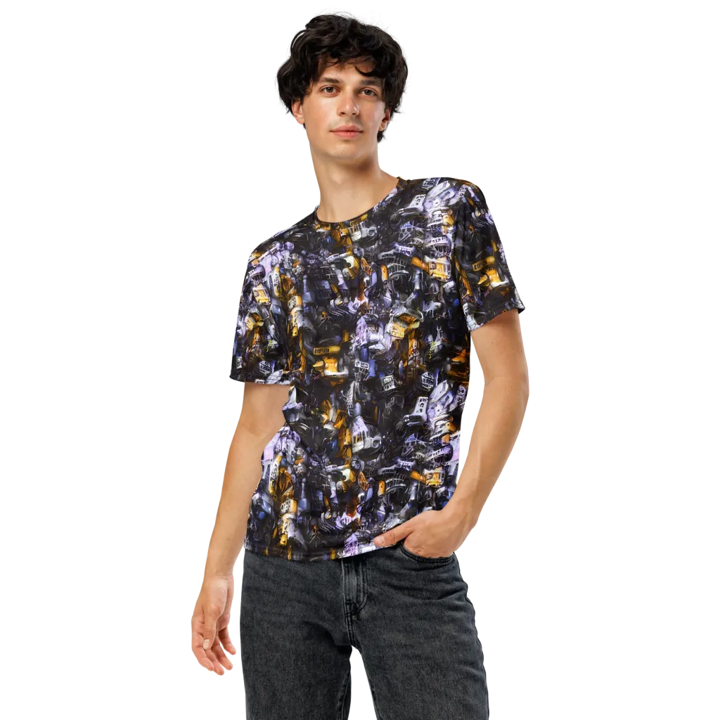 Gilded Bone Riot on Men's Crew Neck T-Shirt — Front