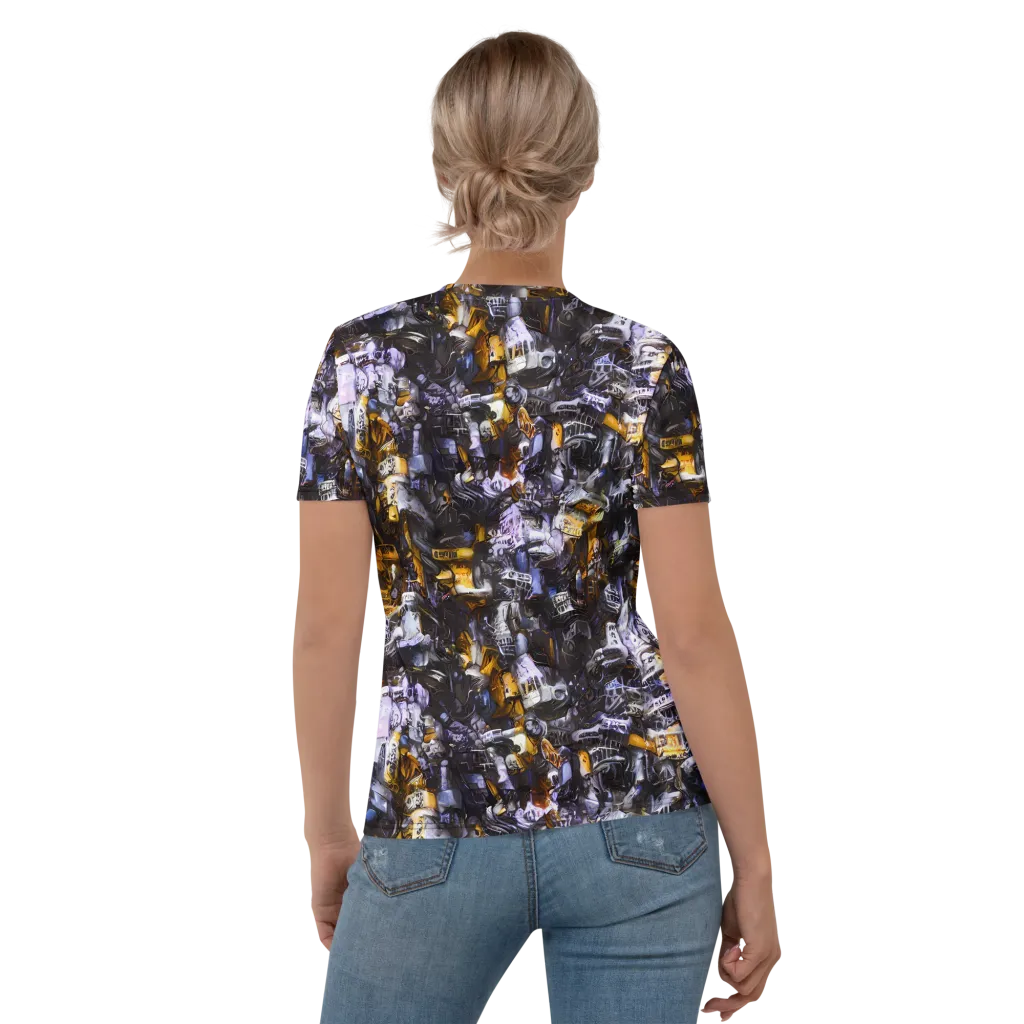 Gilded Bone Riot on Women's Crew Neck T-Shirt — Back