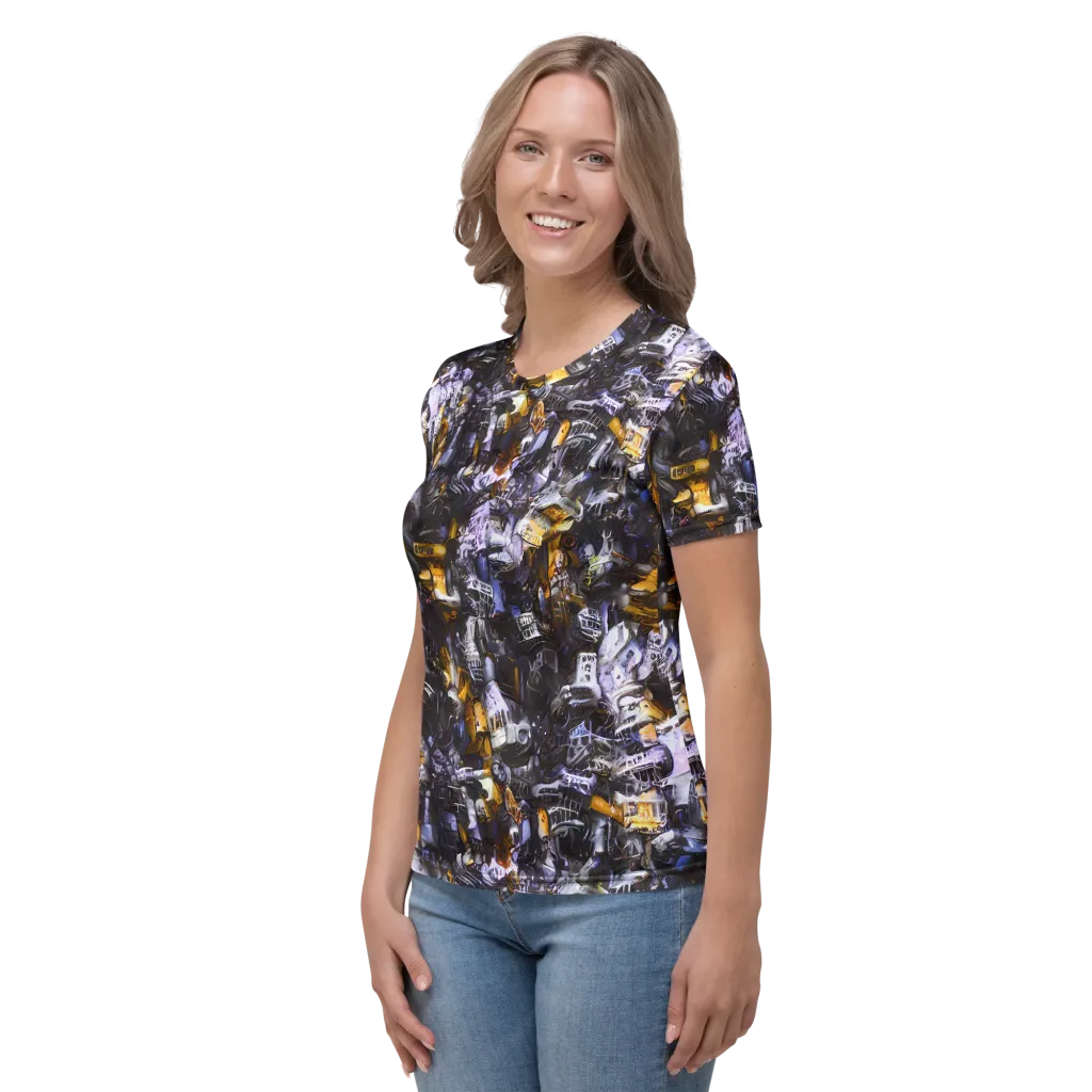 Gilded Bone Riot on Women's Crew Neck T-Shirt — Left