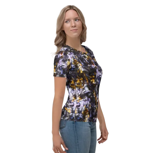 Gilded Bone Riot on a Women's Crew Neck T-Shirt