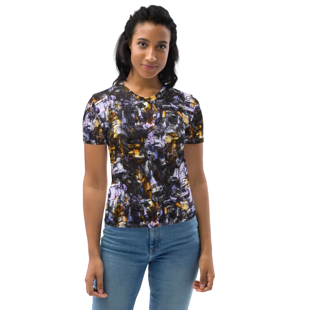 Gilded Bone Riot on Women's Crew Neck T-Shirt — Front