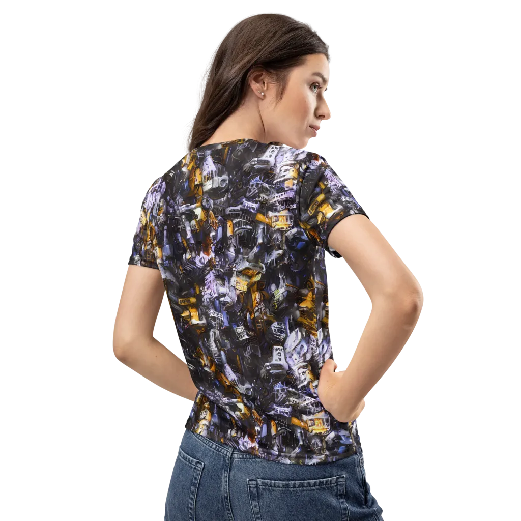 Gilded Bone Riot on Women's Crew Neck T-Shirt — Back