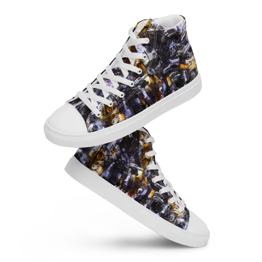 Gilded Bone Riot on a Women's High Top Canvas Shoes