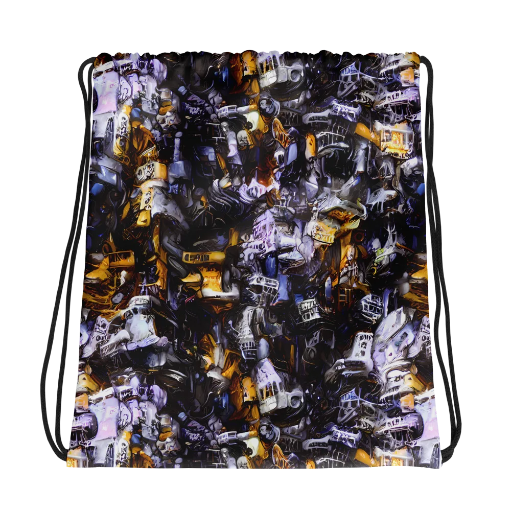 Gilded Bone Riot on Drawstring Bag — Photo