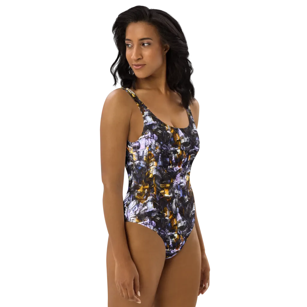 Gilded Bone Riot on One-Piece Swimsuit — Right