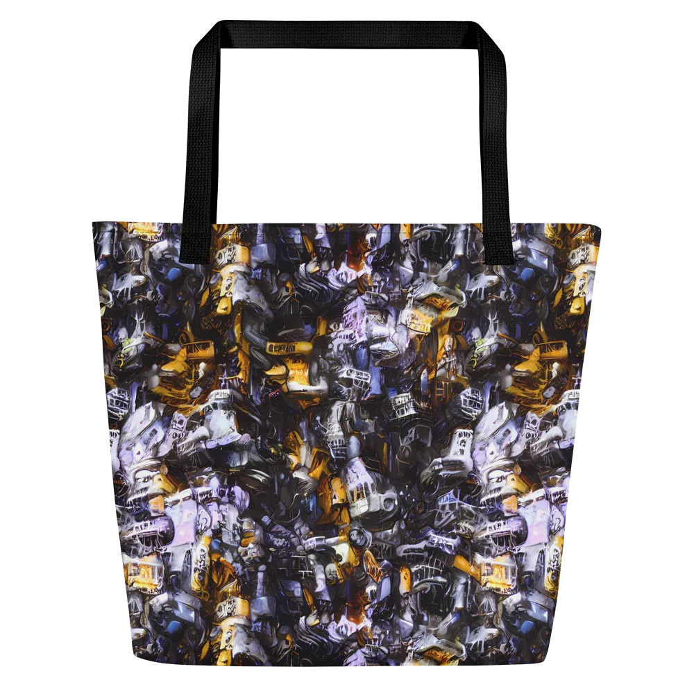 Gilded Bone Riot on Large Tote Bag W/ Pocket — Front
