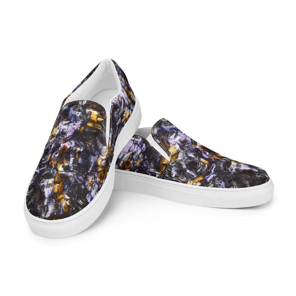 Gilded Bone Riot on Women's Slip-On Canvas Shoes — Left Front