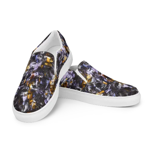 Gilded Bone Riot on a Women's Slip-On Canvas Shoes