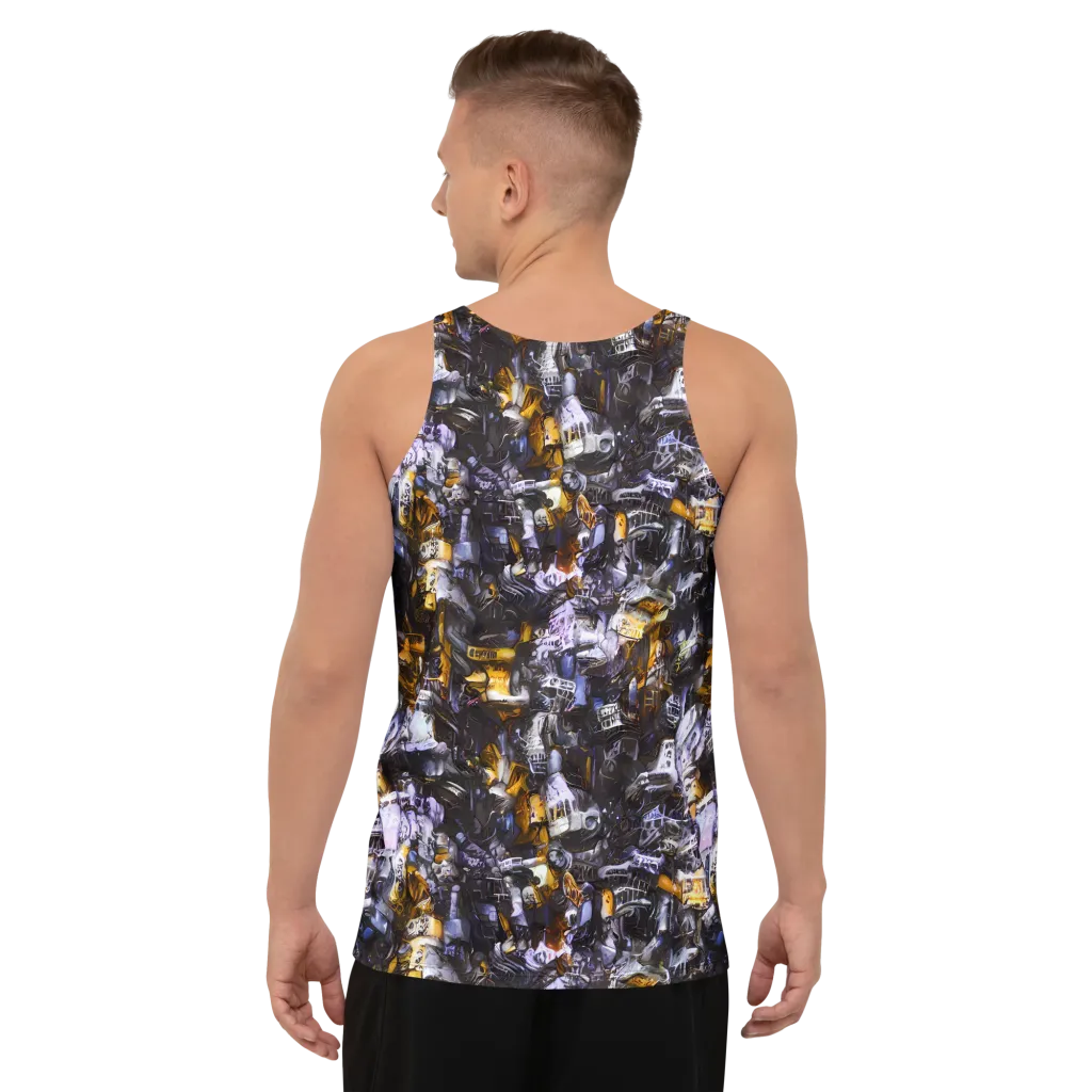 Gilded Bone Riot on Men's Tank Top — Back