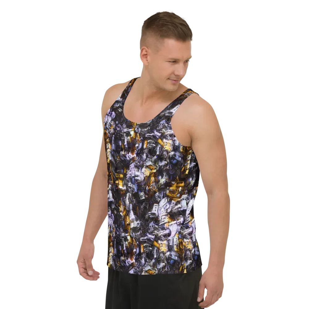 Gilded Bone Riot on Men's Tank Top — Left Front
