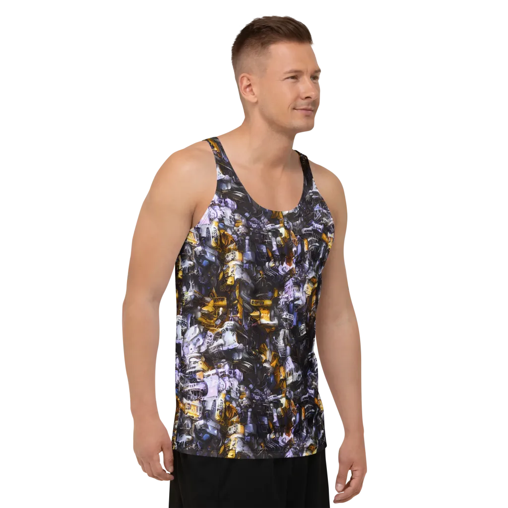 Gilded Bone Riot on Men's Tank Top — Right Front