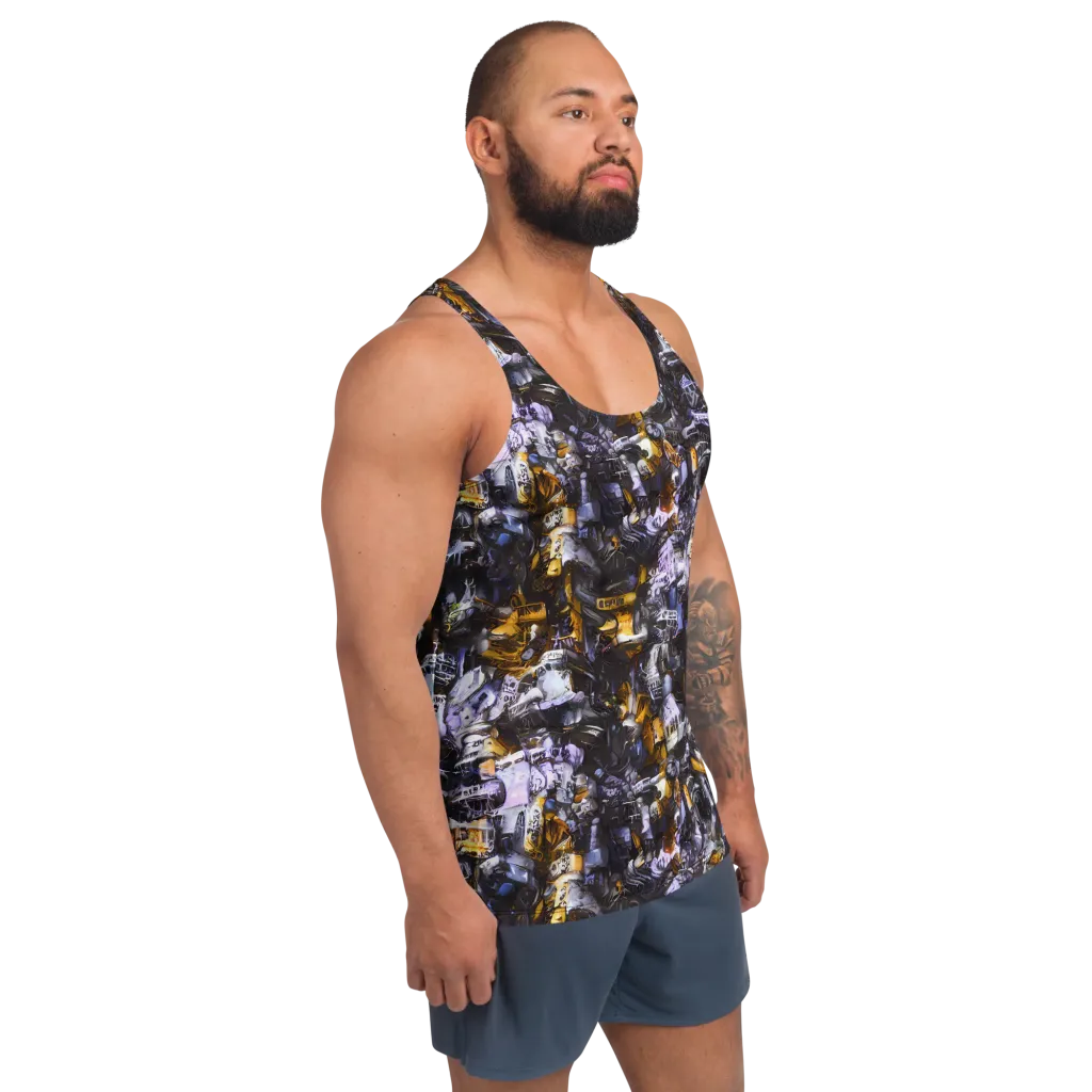 Gilded Bone Riot on Men's Tank Top — Right Front