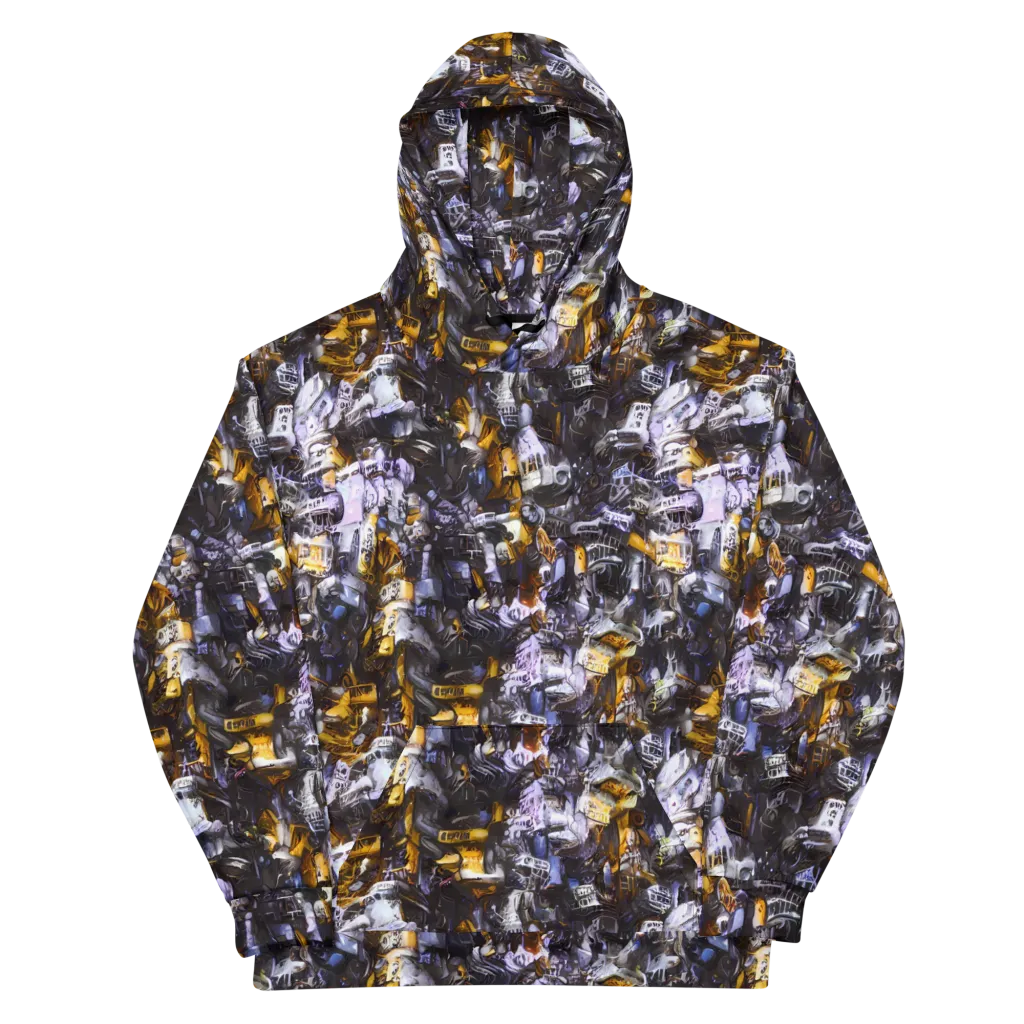 Gilded Bone Riot on Cotton Hoodie — Front