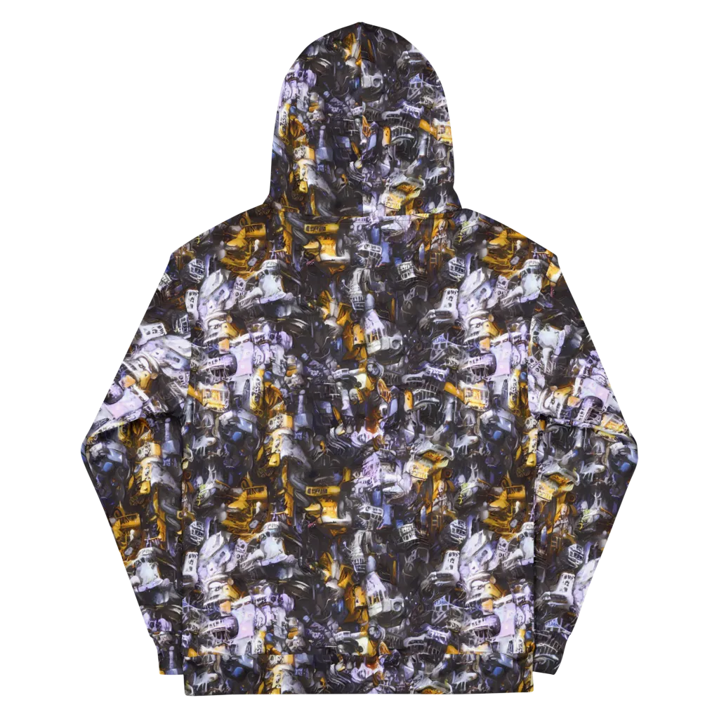 Gilded Bone Riot on Cotton Hoodie — Back