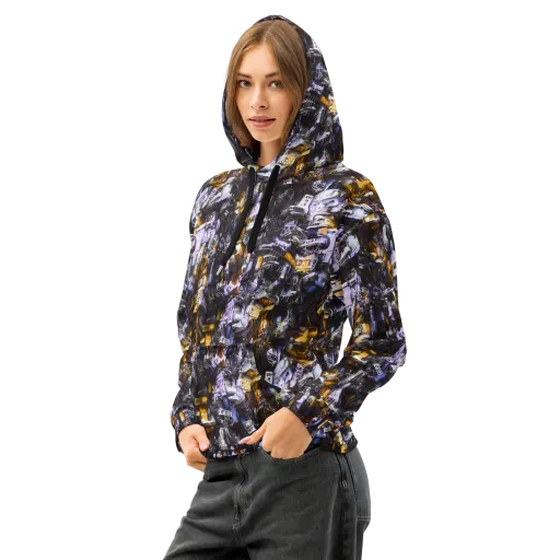 Gilded Bone Riot on a Cotton Hoodie