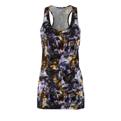 Gilded Bone Riot on a Racerback Dress