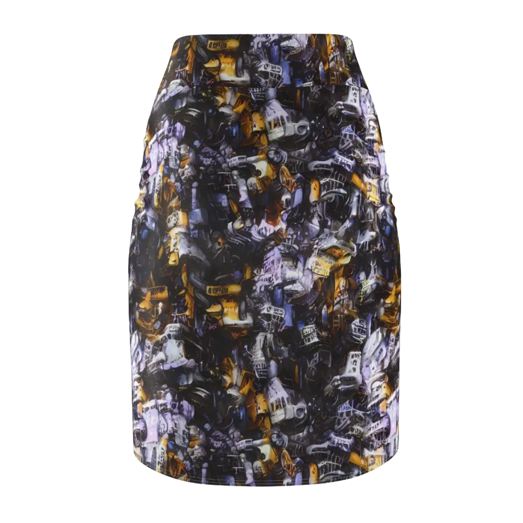 Gilded Bone Riot on Pencil Skirt — Back