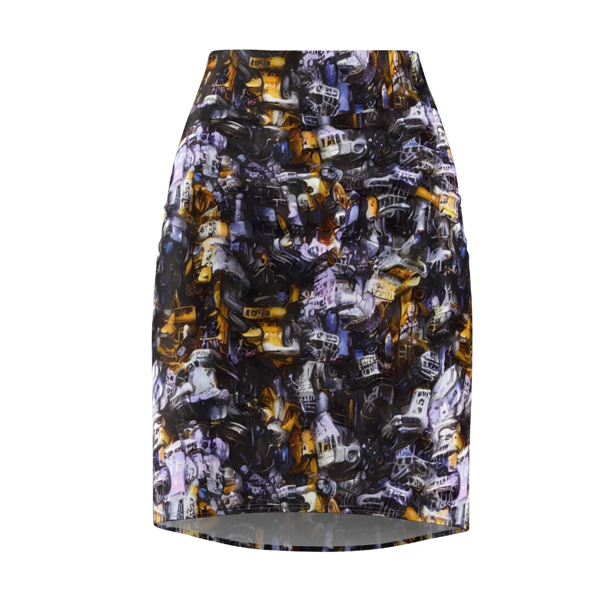 Gilded Bone Riot on Pencil Skirt — Front