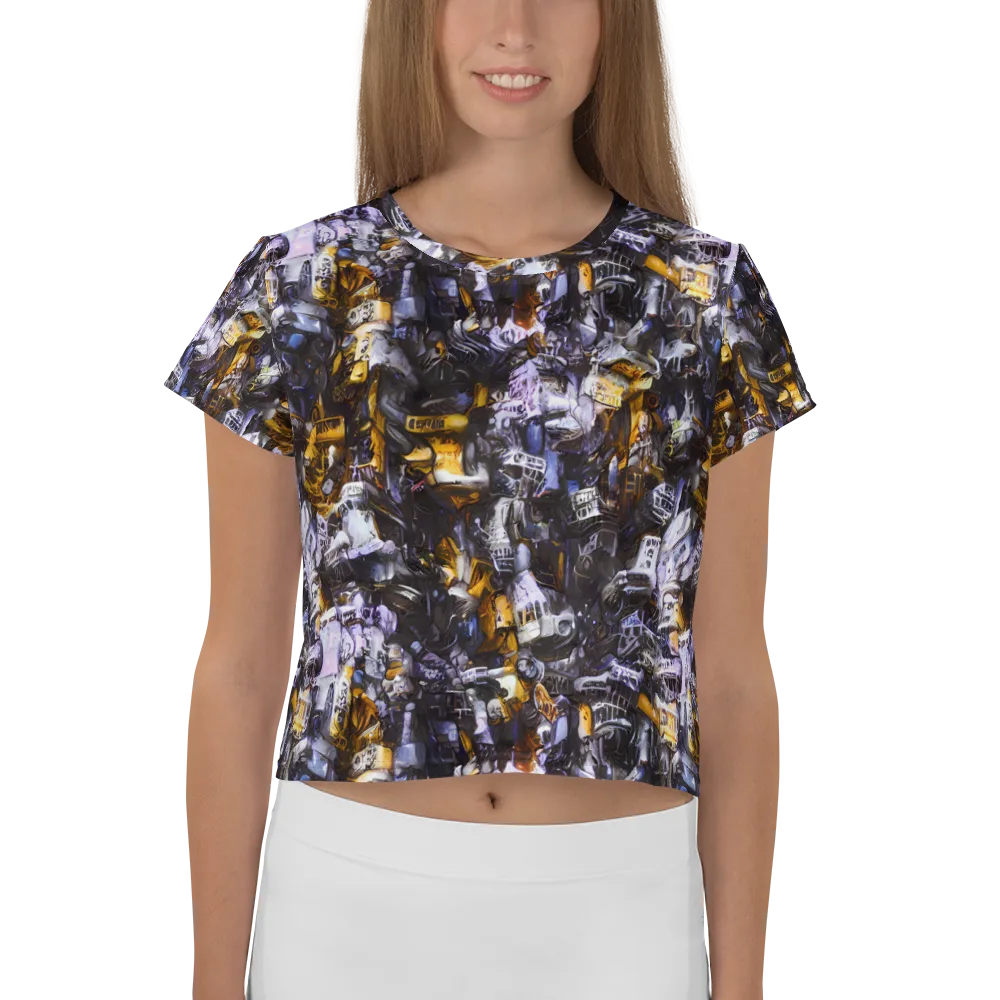 Gilded Bone Riot on Crop Tee — Front