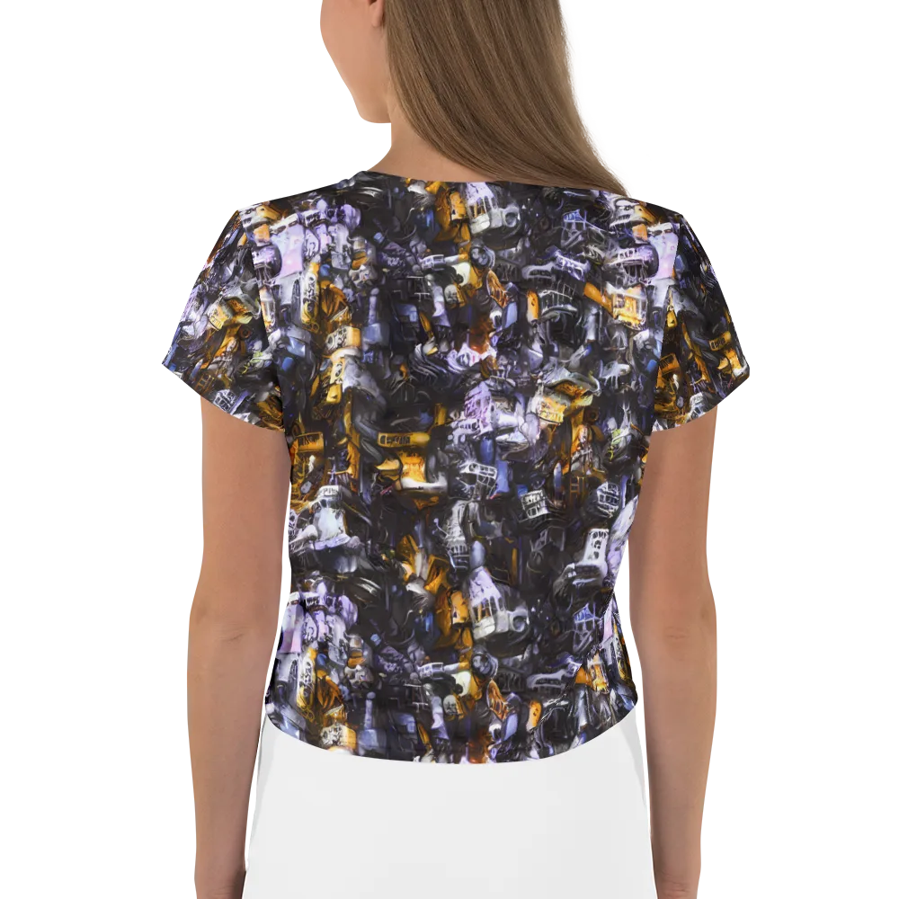 Gilded Bone Riot on Crop Tee — Back