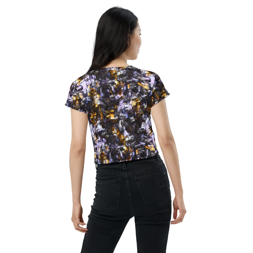 Gilded Bone Riot on Crop Tee — Back