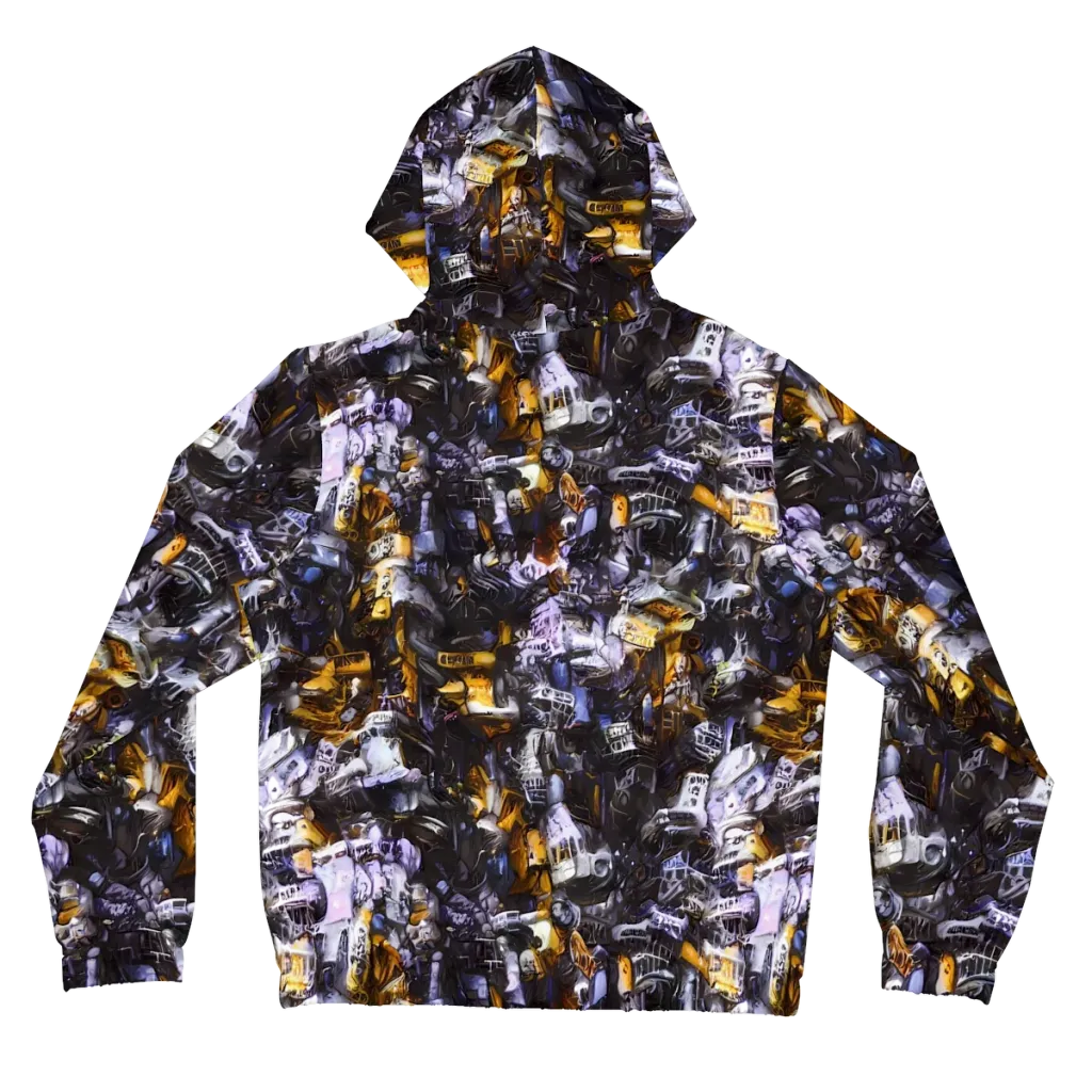 Gilded Bone Riot on Women's Full-Zip Hoodie — Back