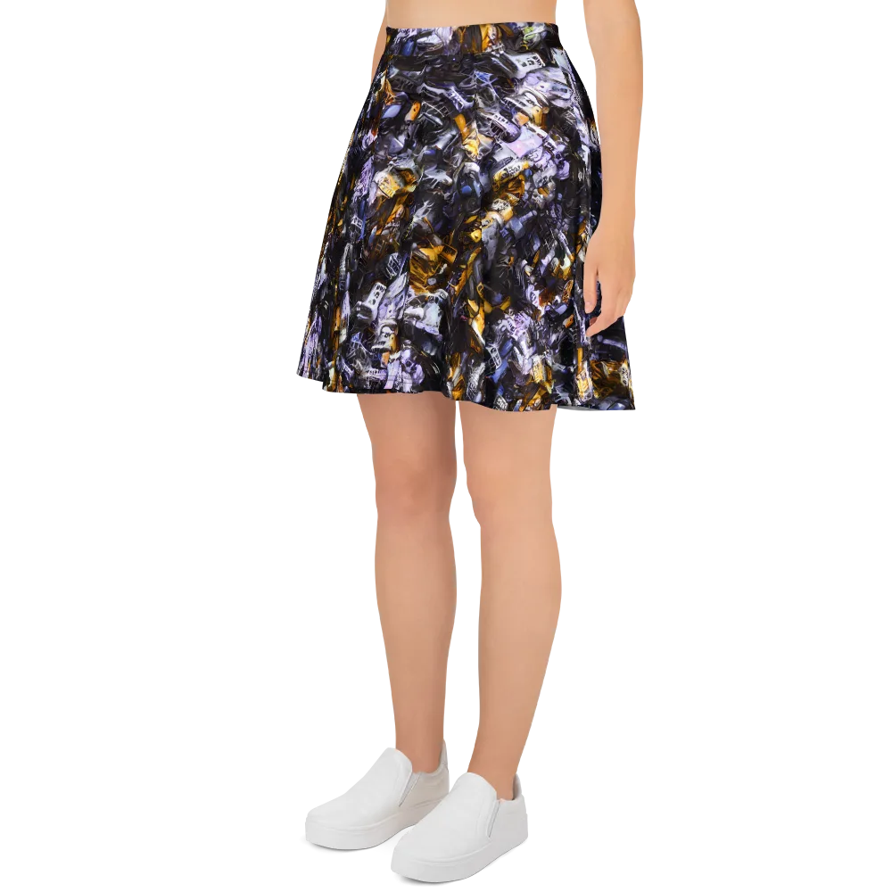 Gilded Bone Riot on Skater Skirt — Left