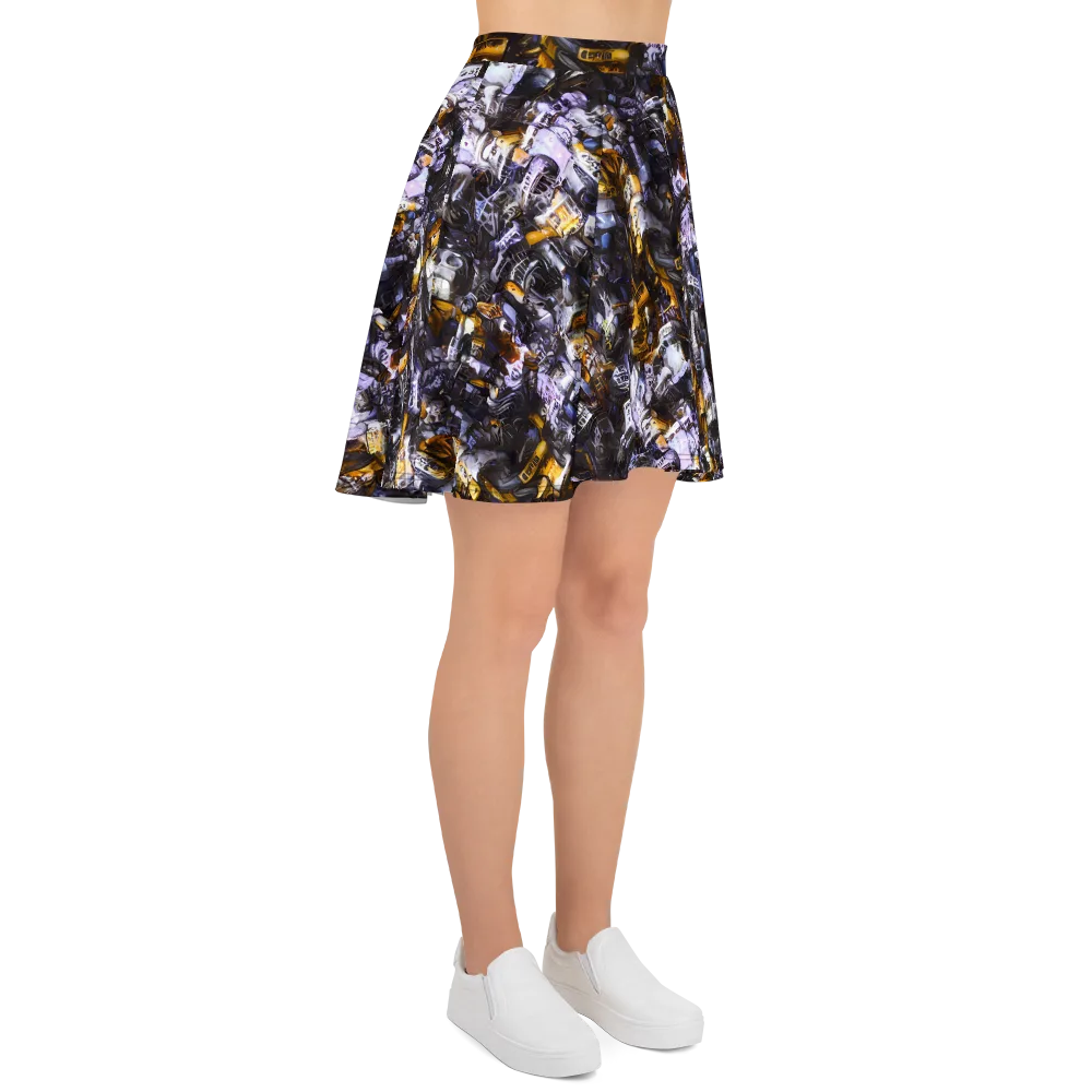 Gilded Bone Riot on Skater Skirt — Right