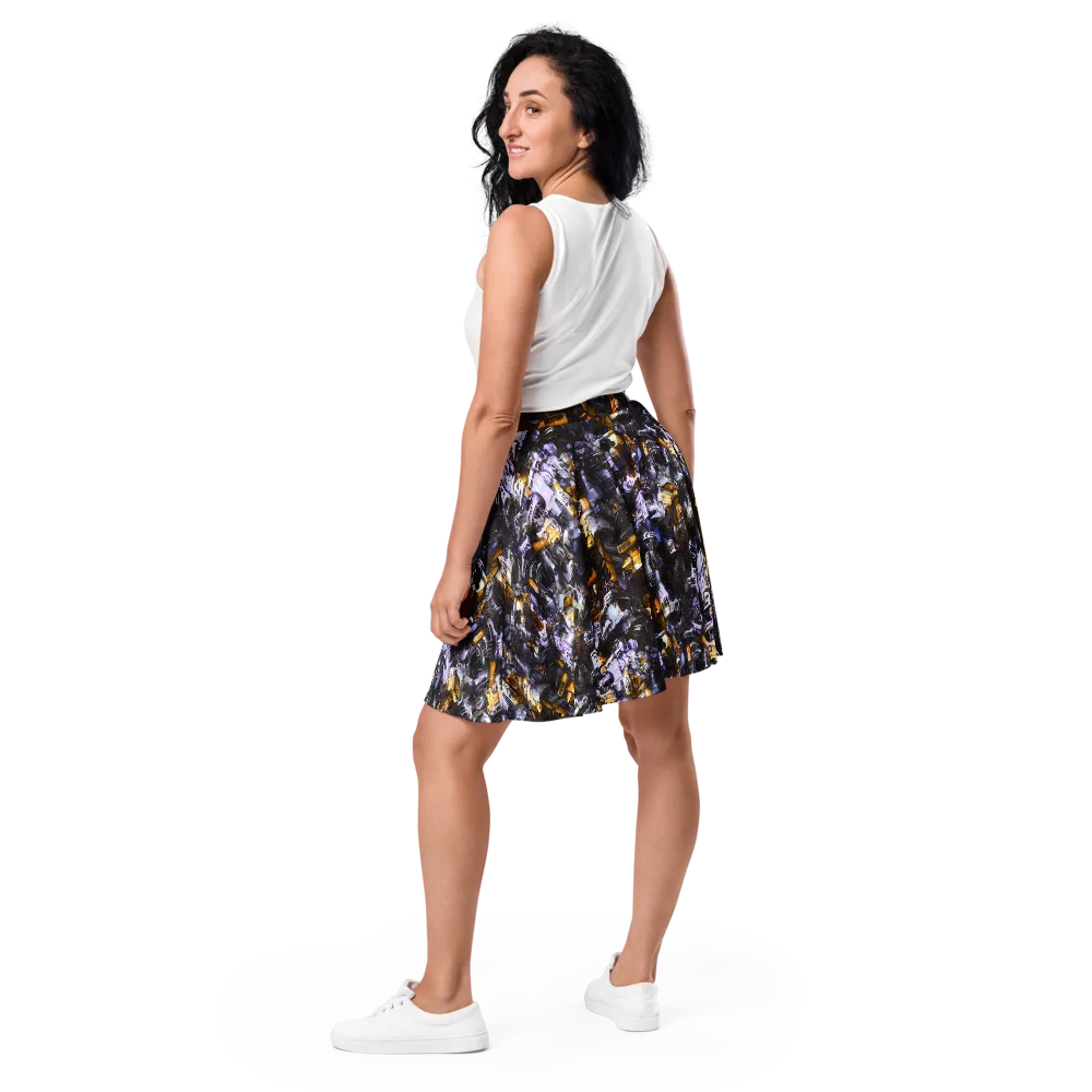 Gilded Bone Riot on Skater Skirt — Back