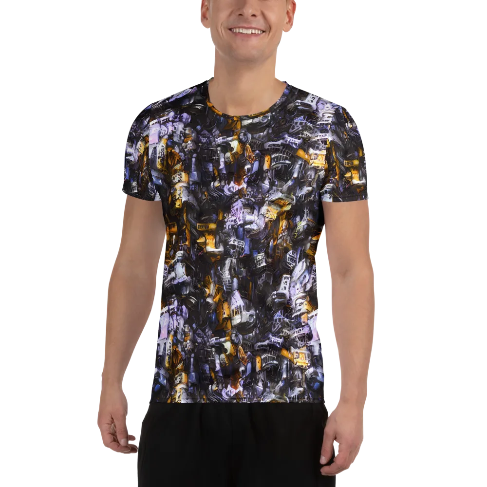 Gilded Bone Riot on Men's Athletic T-Shirt — Front