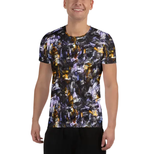 Gilded Bone Riot on a Men's Athletic T-Shirt