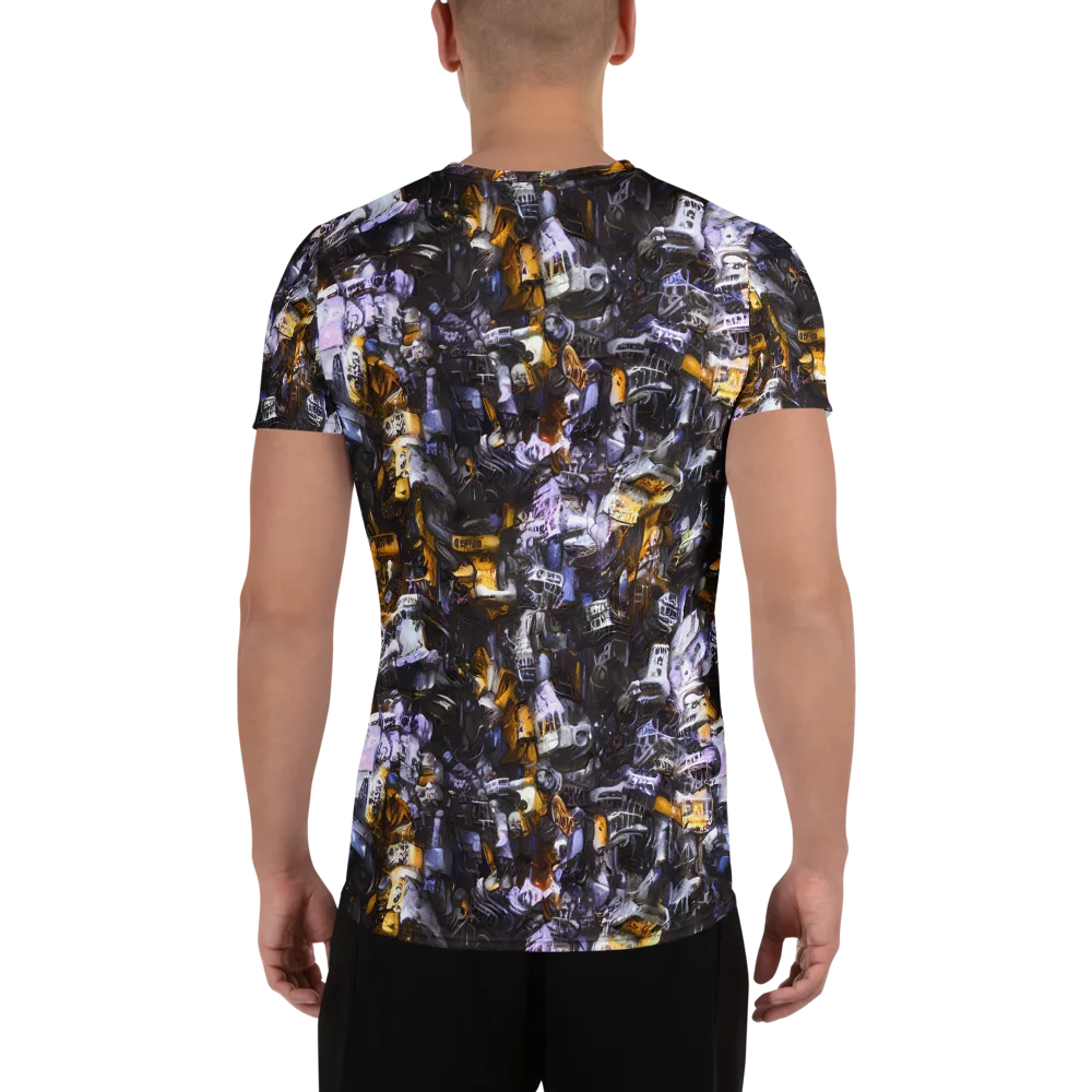 Gilded Bone Riot on Men's Athletic T-Shirt — Back