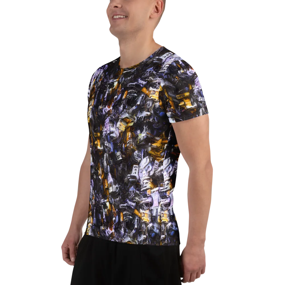 Gilded Bone Riot on Men's Athletic T-Shirt — Left
