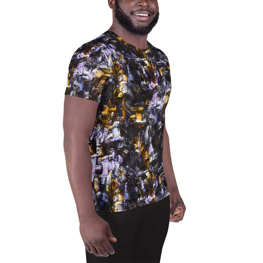 Gilded Bone Riot on Men's Athletic T-Shirt — Right