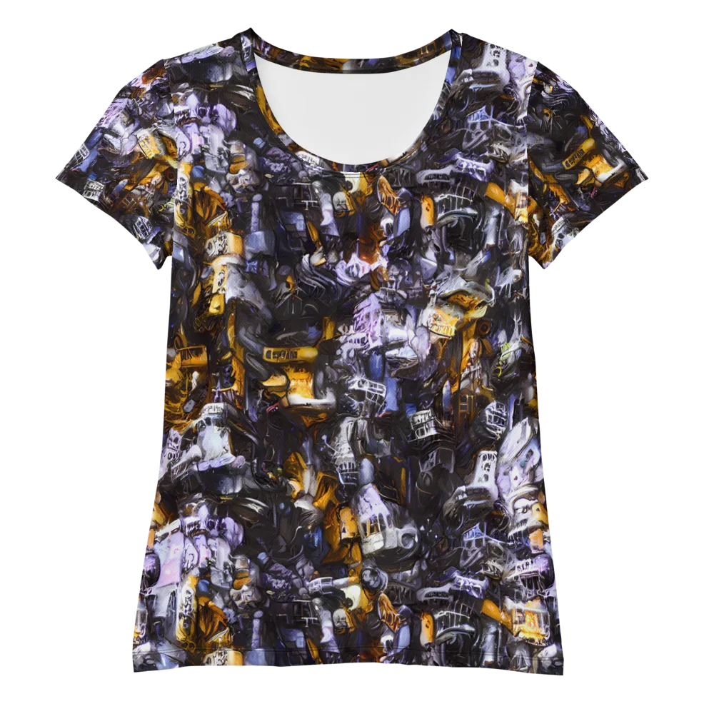 Gilded Bone Riot on Women's Athletic T-Shirt — Front
