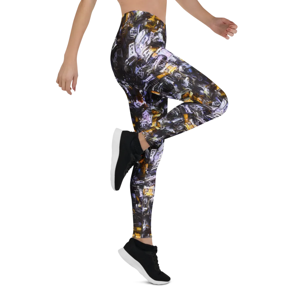 Gilded Bone Riot on Leggings — Right