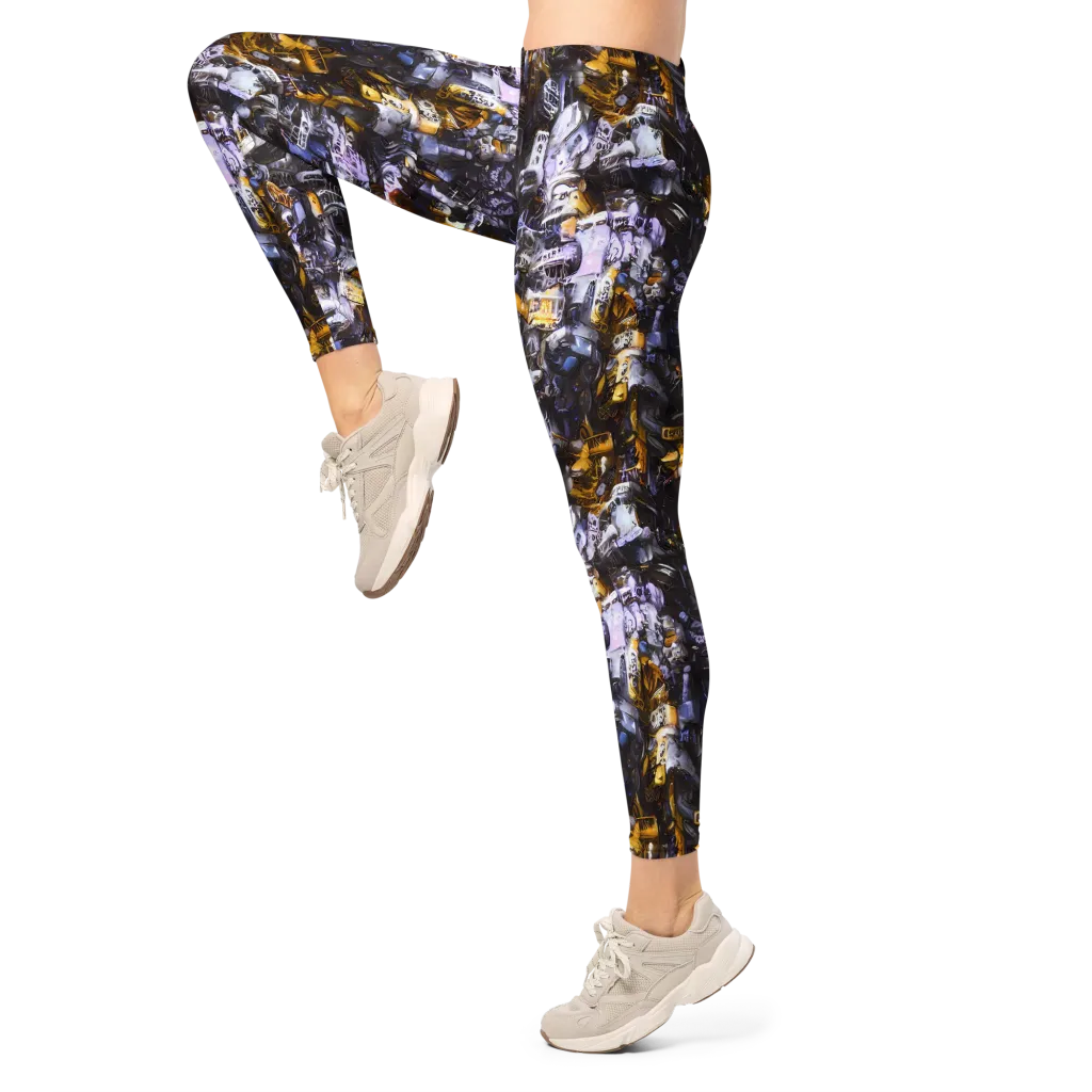 Gilded Bone Riot on Leggings — Left