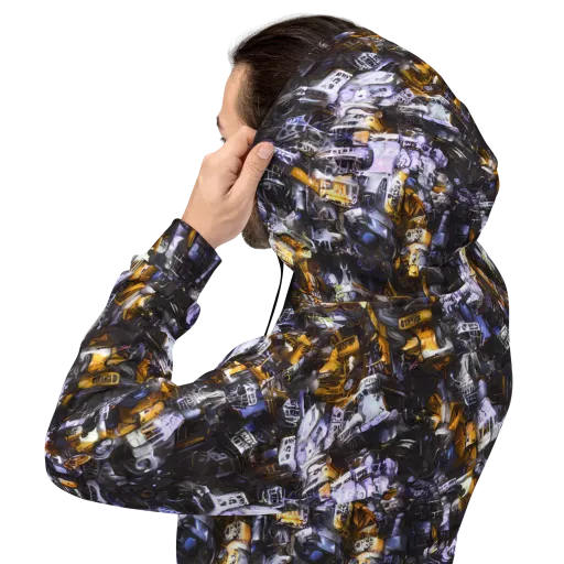 Gilded Bone Riot on a Hoodie