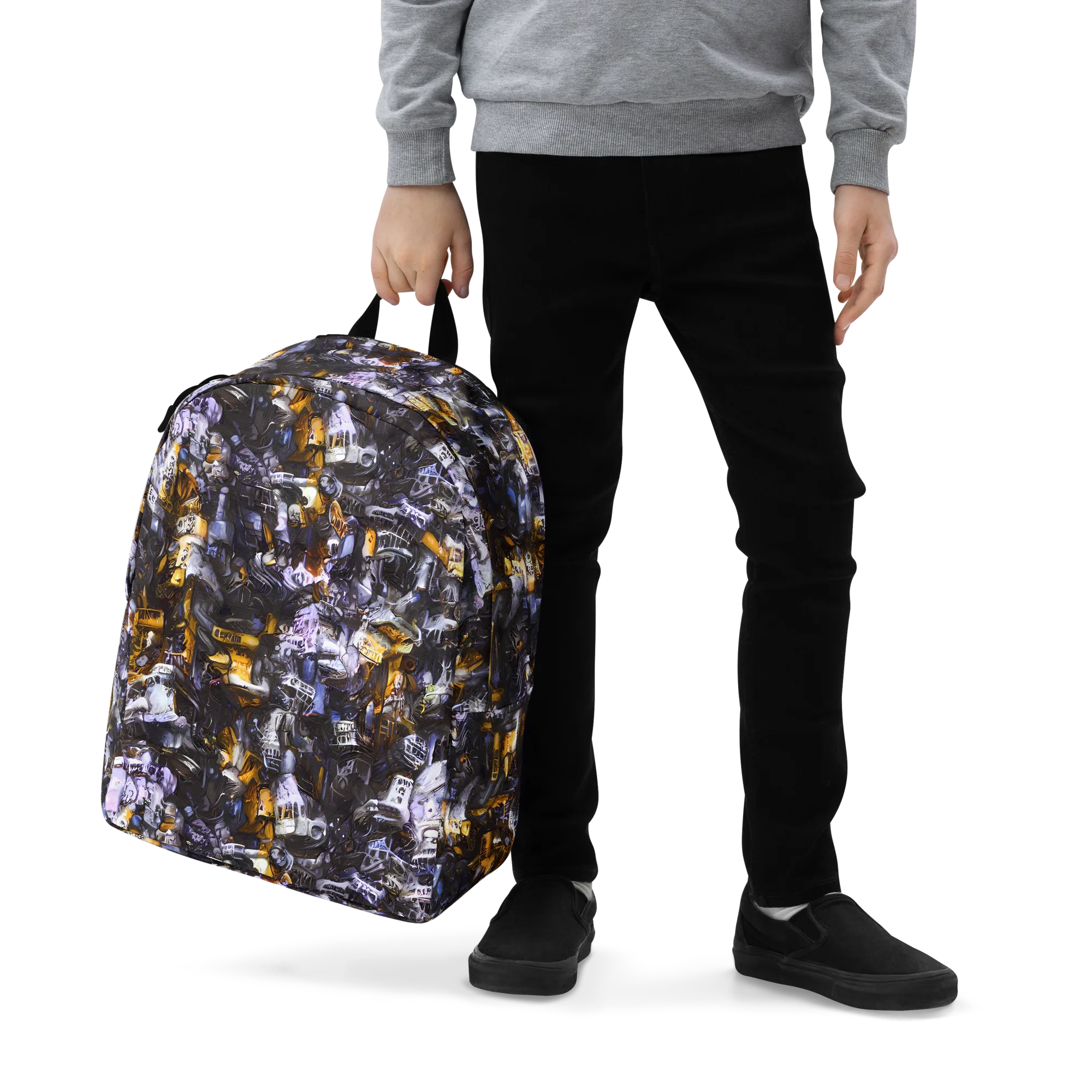 Gilded Bone Riot on Minimalist Backpack — Zoomed-in