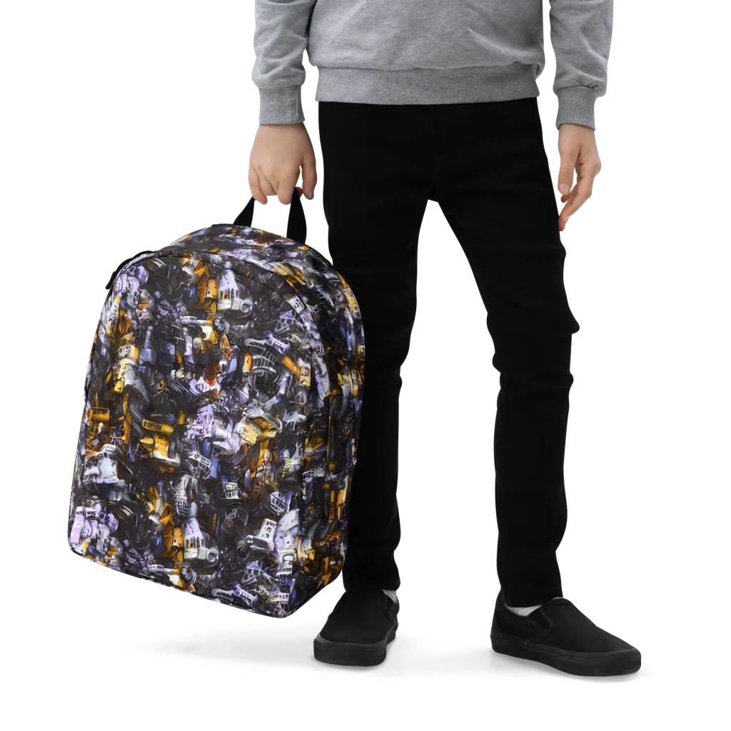 Gilded Bone Riot on Minimalist Backpack — Zoomed-in