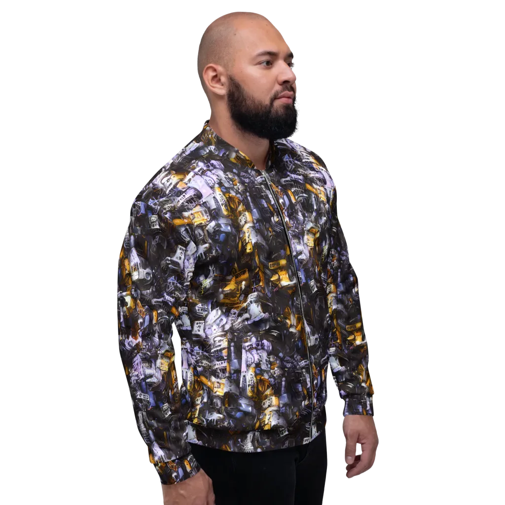 Gilded Bone Riot on Bomber Jacket — Right