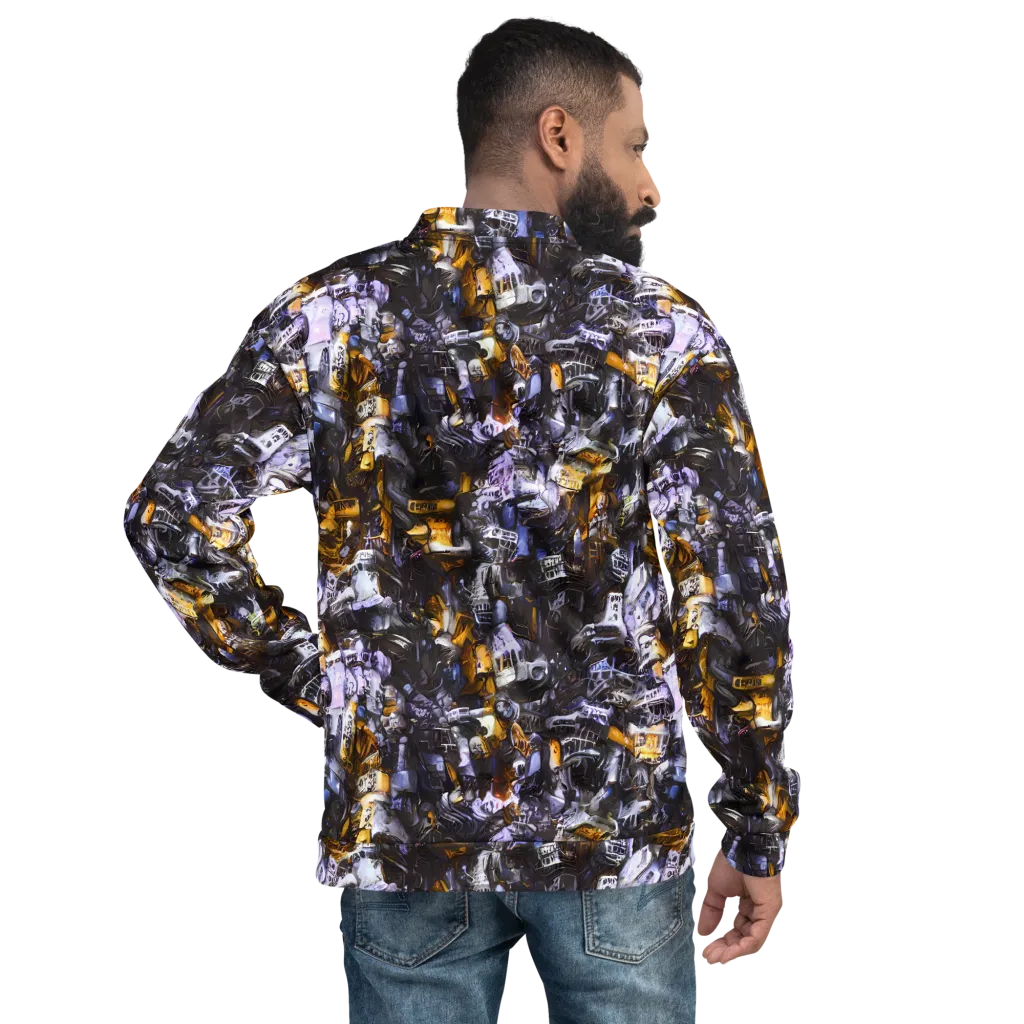 Gilded Bone Riot on Bomber Jacket — Back