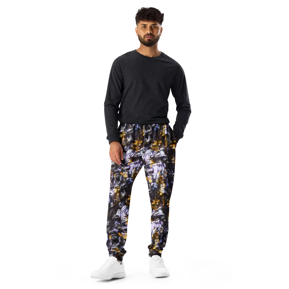 Gilded Bone Riot on Men's Joggers — Front