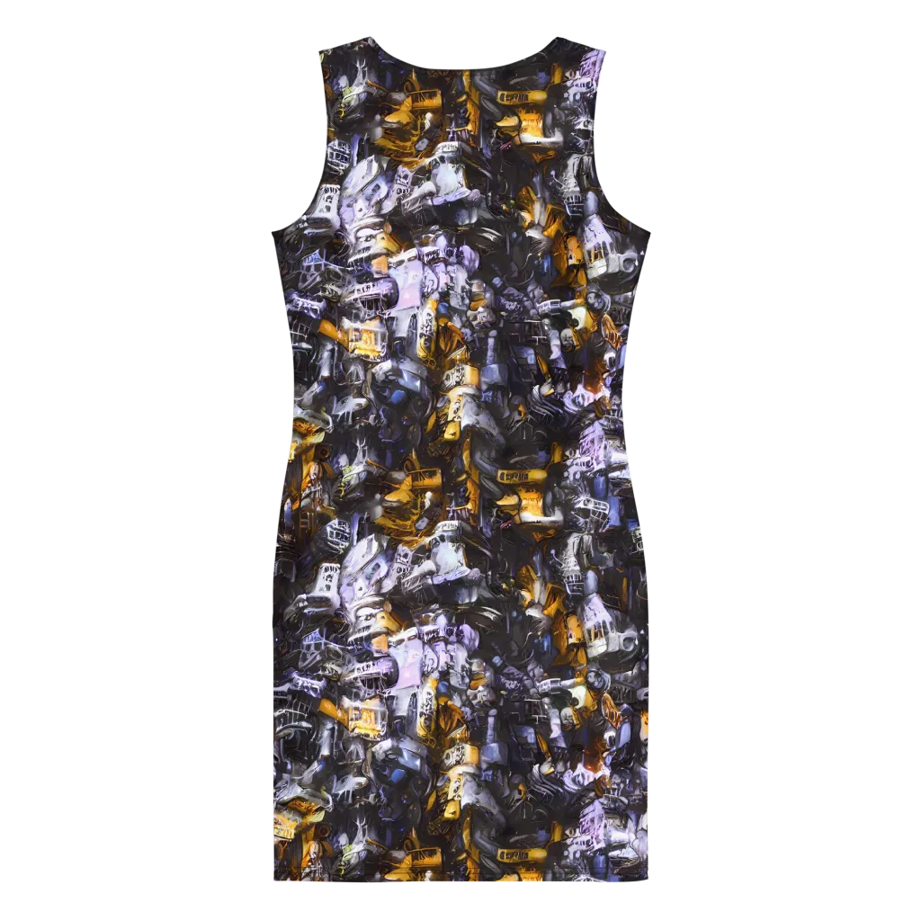 Gilded Bone Riot on Bodycon Dress — Back