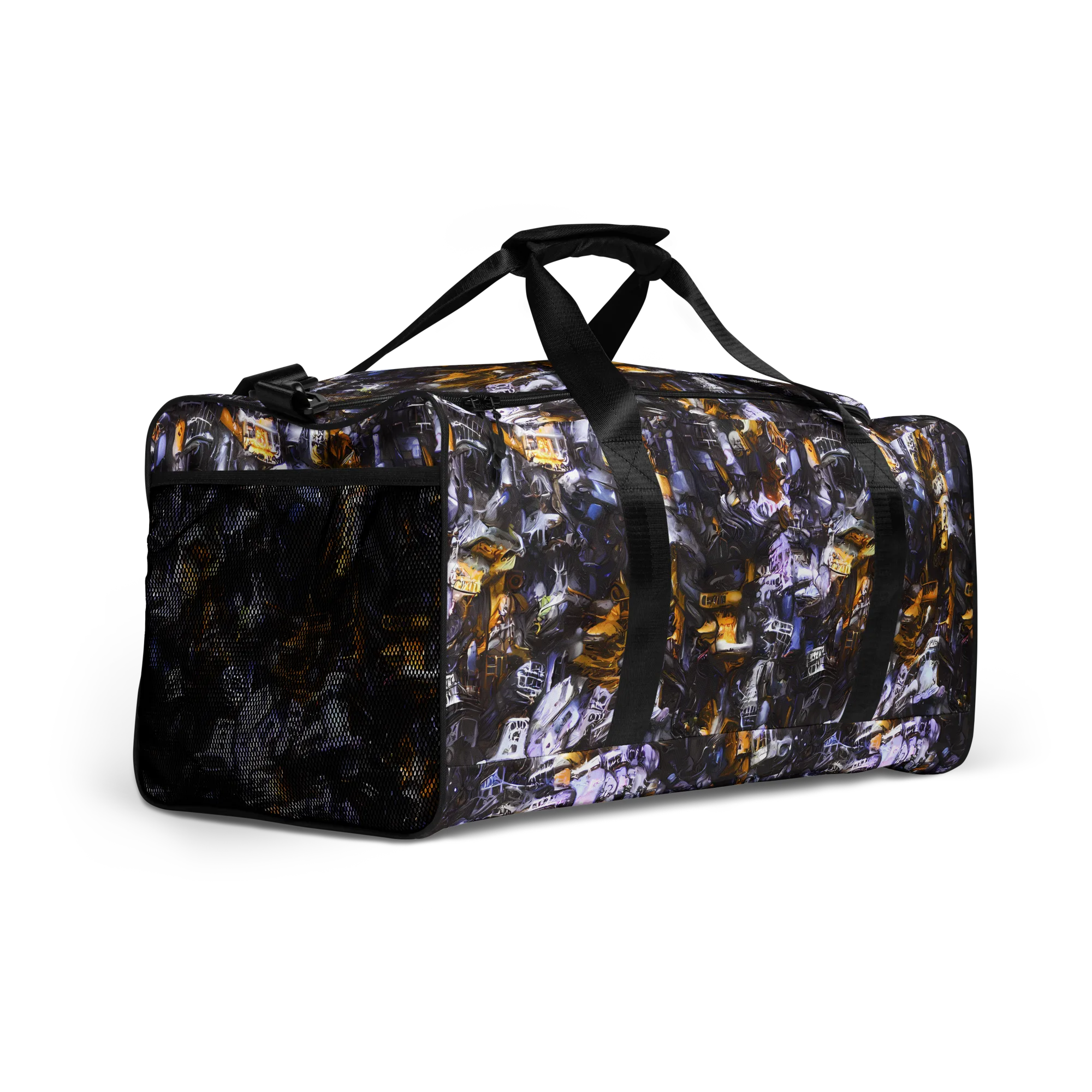 Gilded Bone Riot on Duffle Bag — Right Front