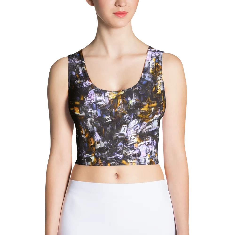 Gilded Bone Riot on Crop Top — Front